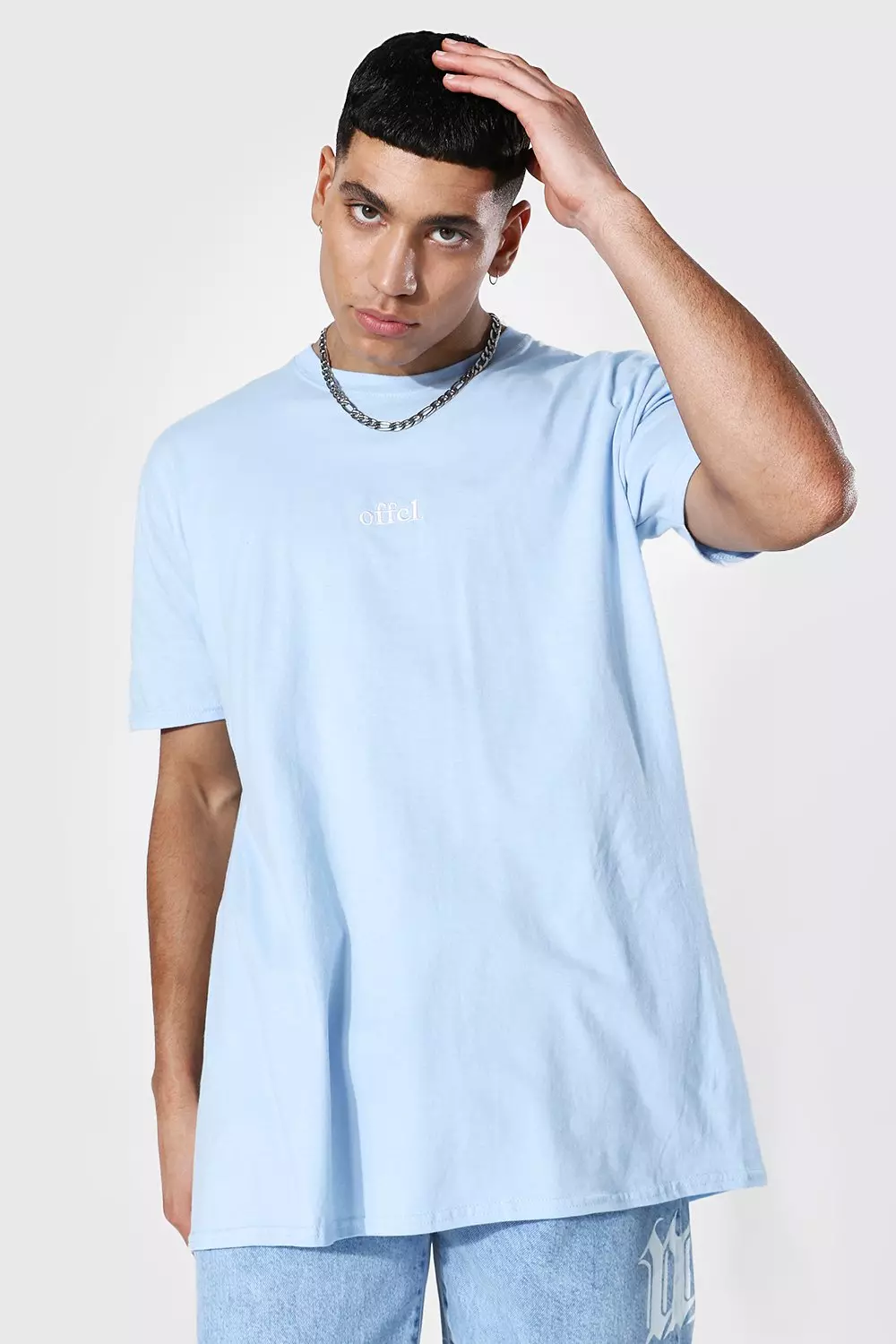 Baby blue oversized t hot sale shirt